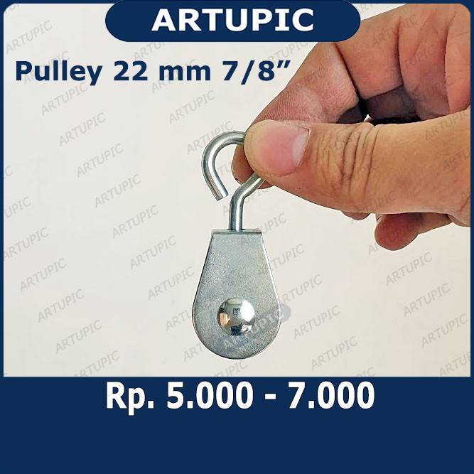 Pulley Puli Puley Kerekan Katrol 7/8 inch 22 mm 7per8 Inch Kapasitas 10 kg untuk nipple kandang