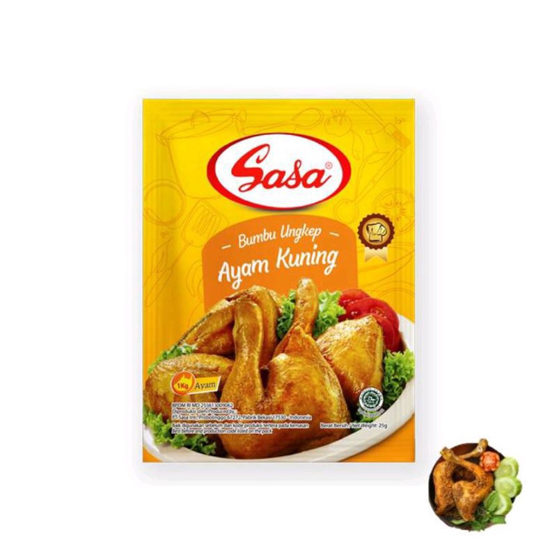 

Sasa Bumbu Ungkep Ayam Kalasan 33 gr dan Ayam Kuning 25gr