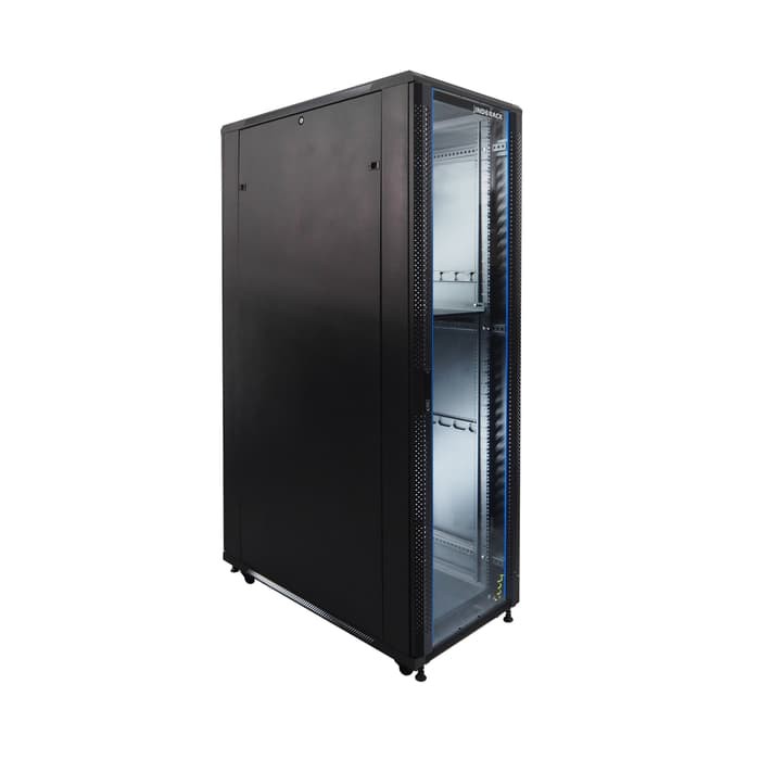 Indorack IR11542G Standing Close Rack 19&quot; 42U Glass Door Depth 1150mm STANDING CLOSE RACK 42U