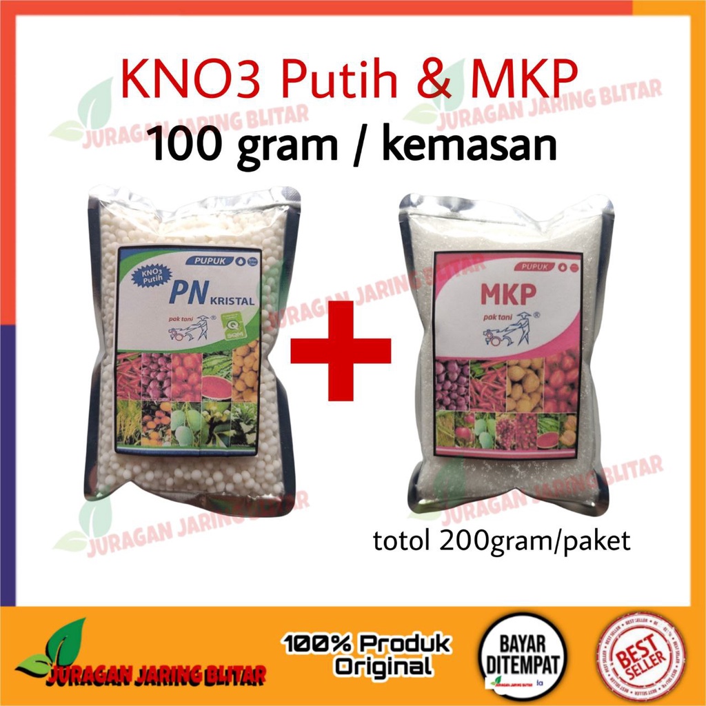Pupuk Pemacu Bunga KNO3 + MKP Pak Tani ( KNO3 Putih + MKP )