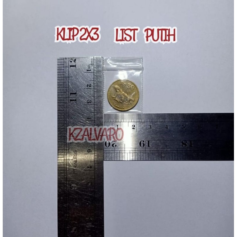 PLASTIK KLIP 2X3 ISI 1000 LEMBAR LIST PUTIH / ZIPLOCK