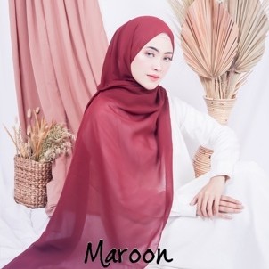 Bella Pashmina New  Fashion Muslim Pashmina Bella Double Hycon-Maroon