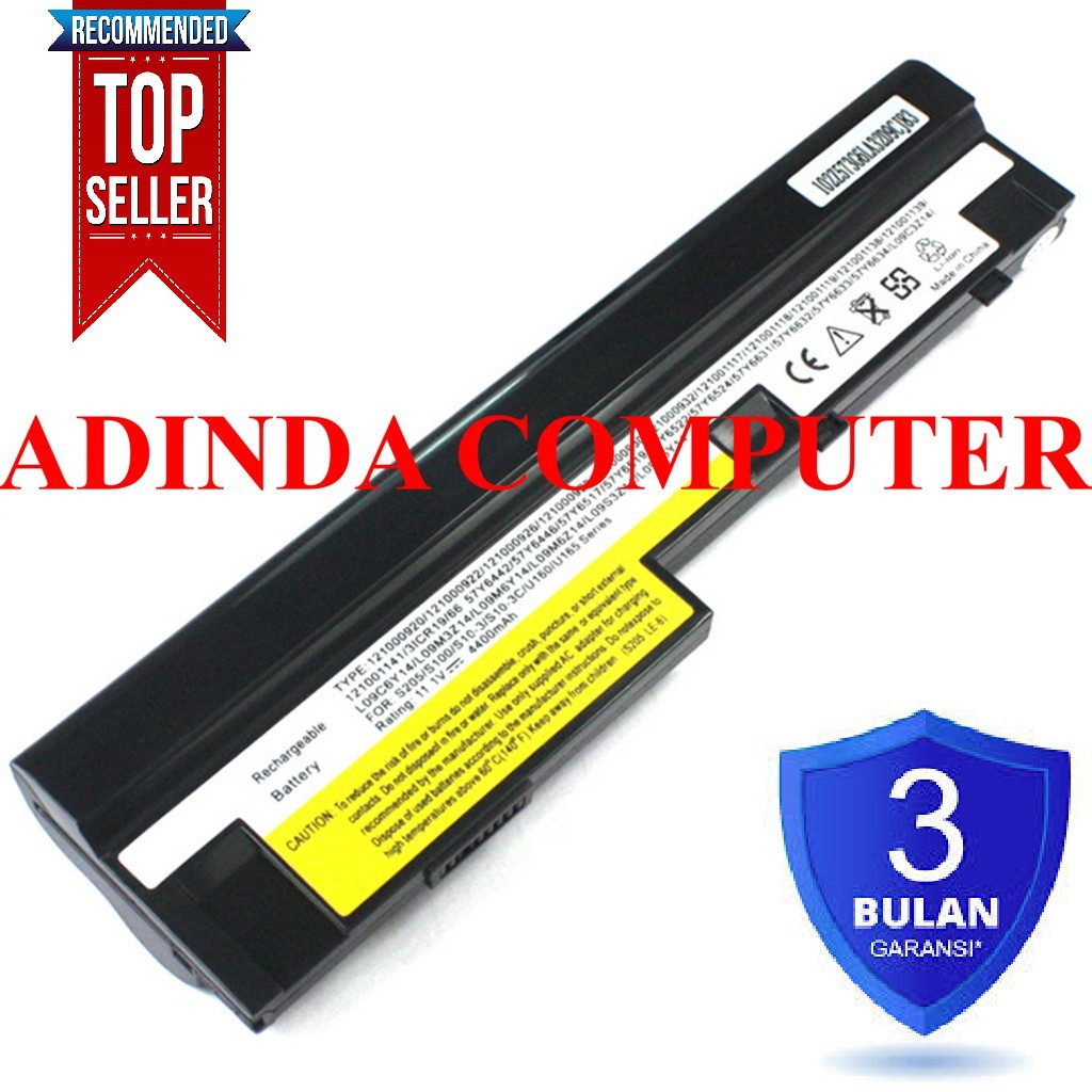 Baterai Lenovo S10-3 S10-3A S10-3S S100 S110 S205 U160 U165