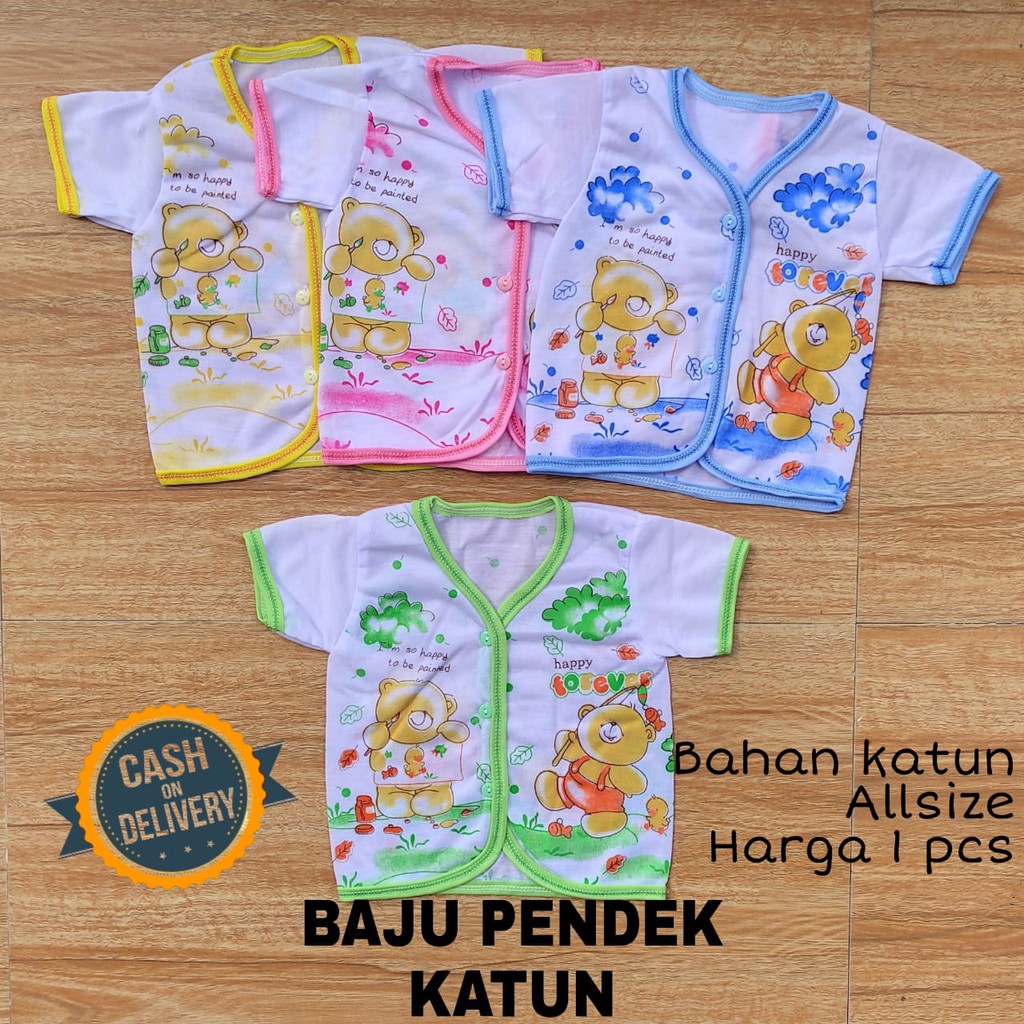 Baju bayi pendek KATUN perlengkapan bayi lahir