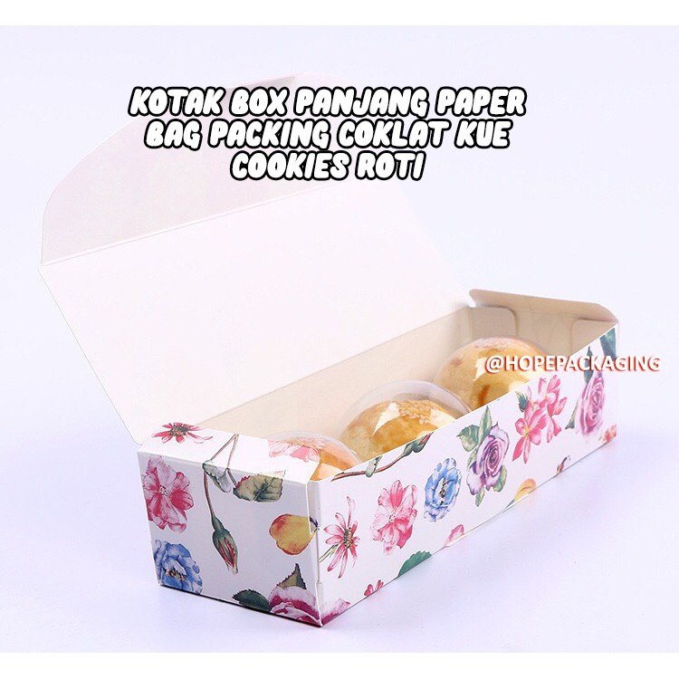 [ 5 Pcs] Promo Termurah Kotak Cake Box Panjang Paper Bag Packing Coklat Kue Cookies Souvenir valentine