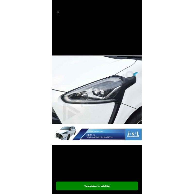 Garnish Lampu Depan Sienta Head Lamp Garnish Blacdoff