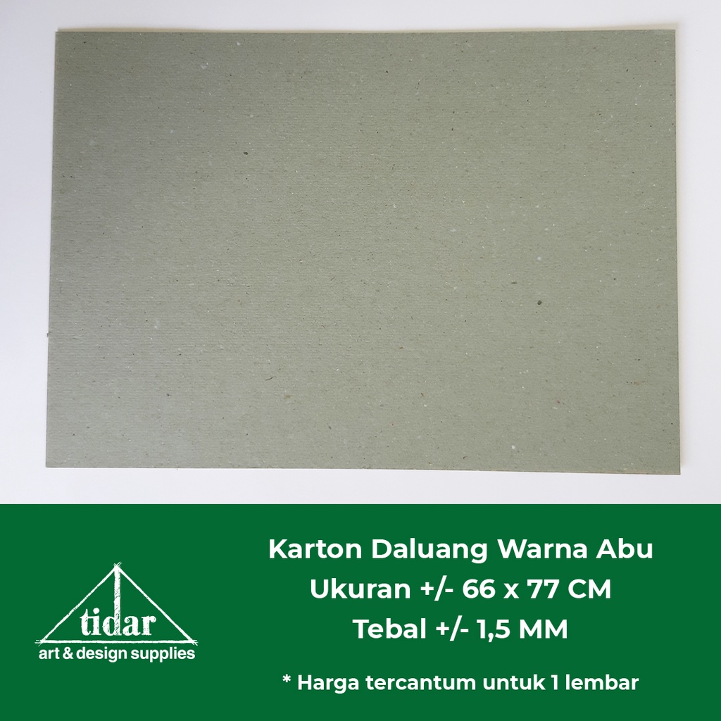 Karton Daluang Abu Tebal 1,5 mm ukuran Plano/ Karton Board / Cardboard