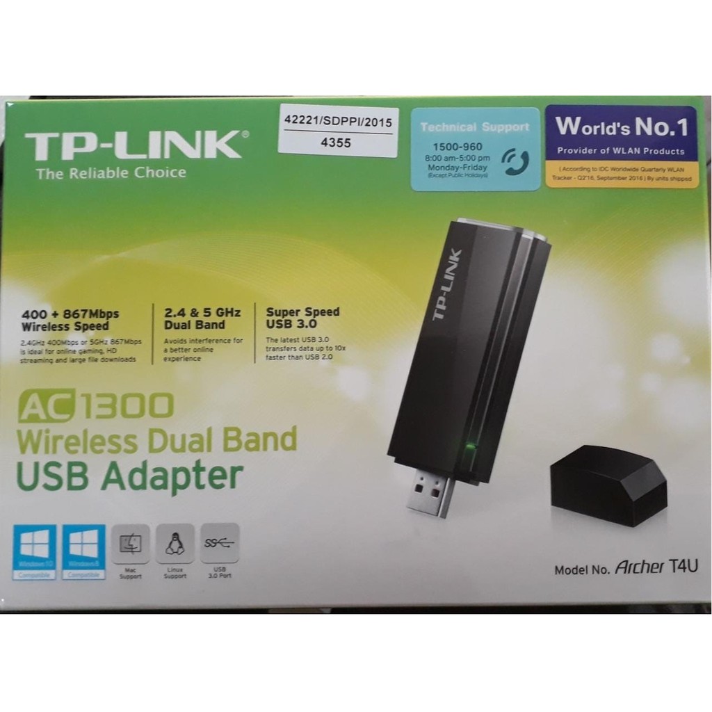 TL-LINK ARCHER T4U: AC1300 Wireless Dual Band USB Adapter