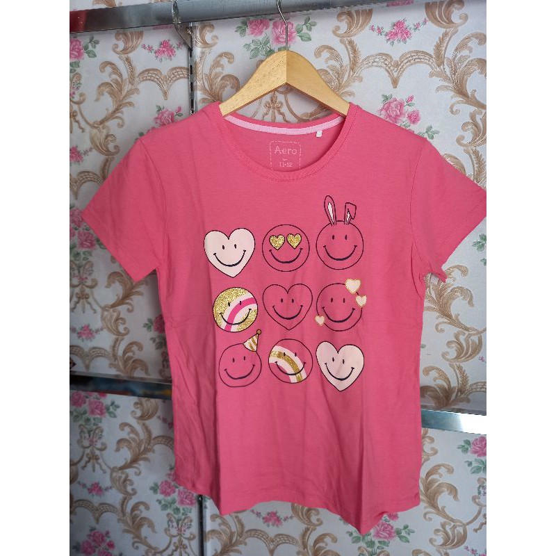 kaos anak perempuan lengan pendek Aero girls size 5.6.7.8.9.10.11.12 tahun