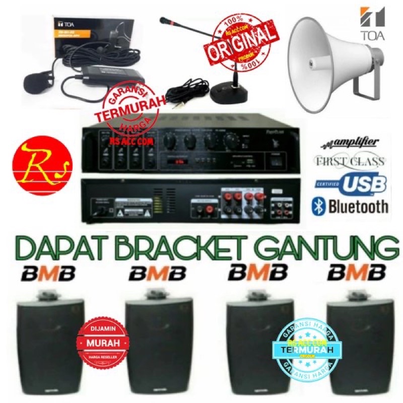 Paket Sound System BMB Kg 511 TOA Mesjid Mushola Indoor 4 Outdoor 1