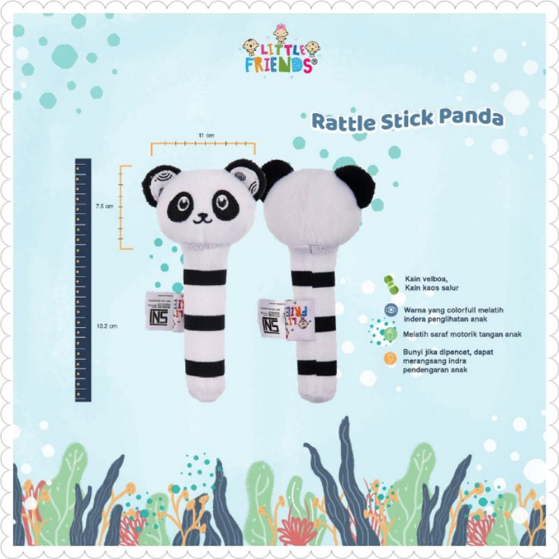 LITTLE FRIENDS Rattle Stick / Mainan Boneka Pegangan Bayi Bunyi Cit Cit