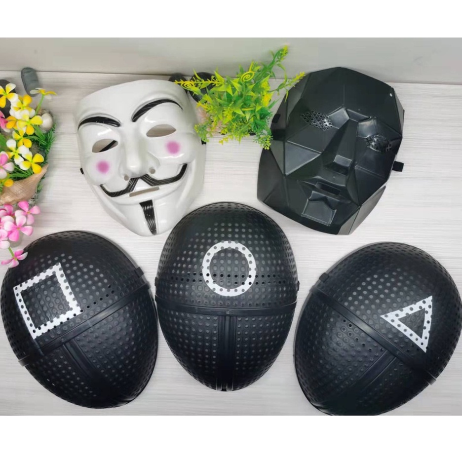 topeng hacker / topeng squid game /  topeng anonyamous / 2022 new mask viral termurah