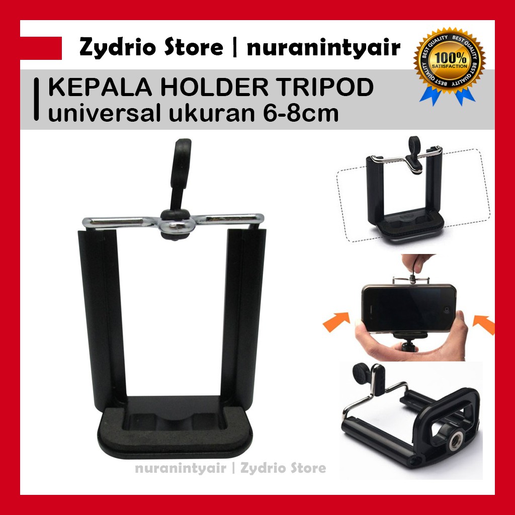 Kepala Clamp Phone holder / Dudukan Holder HP / Mount Tripod HP