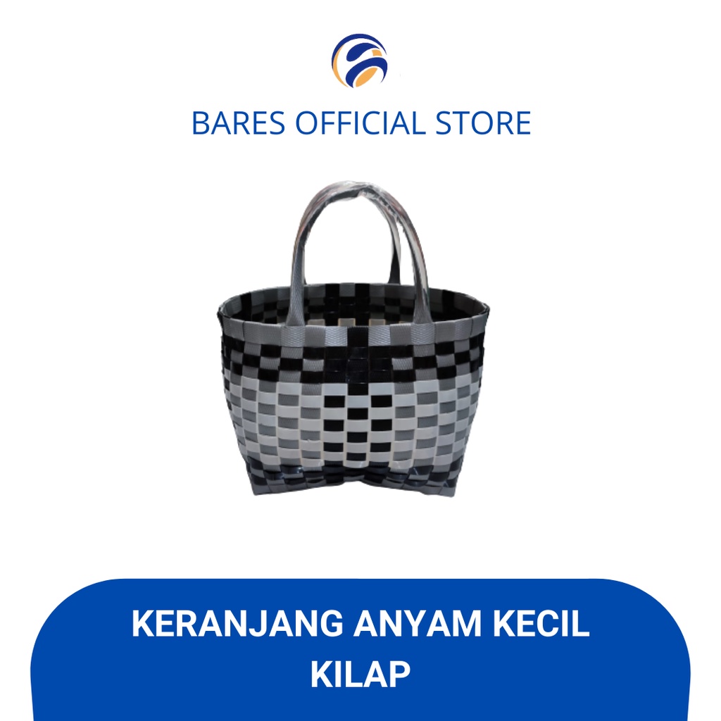 Tas Anyaman Plastik Monochrome / Tas Belanja / Tas Hampers / Kecil