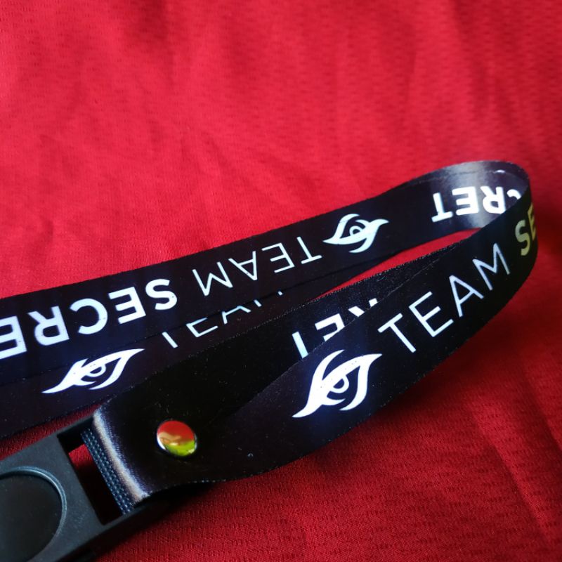 READY ✅ LANYARD TEAM SECRET GAMERS TALI ID CARD CUSTOM MURAH PRINTING SATUAN