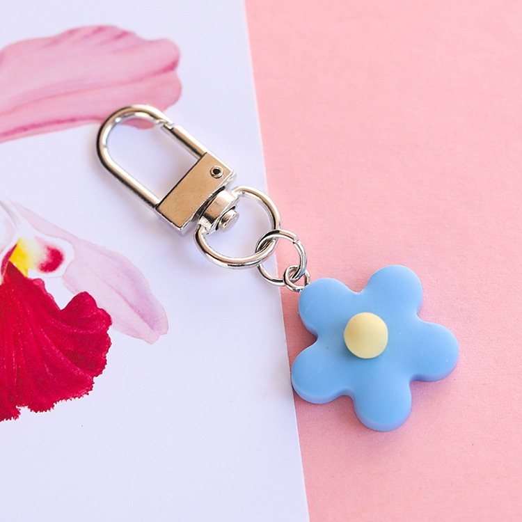 Korea Colored Flower Pendant Pottery Clay Flower Accessories Childlike Girl Heart Earphone Set Ornaments