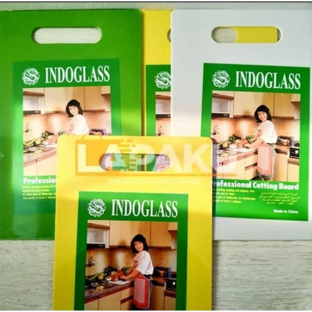 Papan Potong Plastik Non-Slip Dapur Potong Papan Talenan dengan Gagang indoglass ukuran 25x15 cm