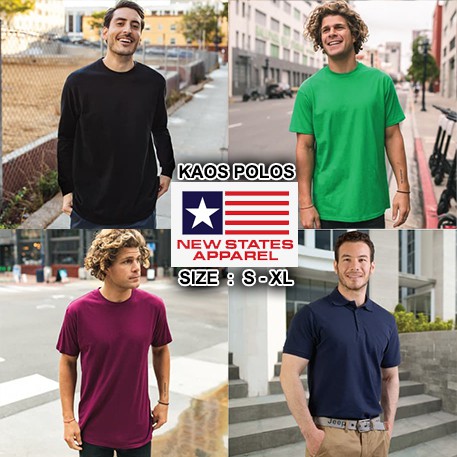 Kaos NSA Polos - 100% Cotton Combed 30s-24s-Kaos Polos Lengan Pendek-Panjang-Kerah - kaos polos S-XL