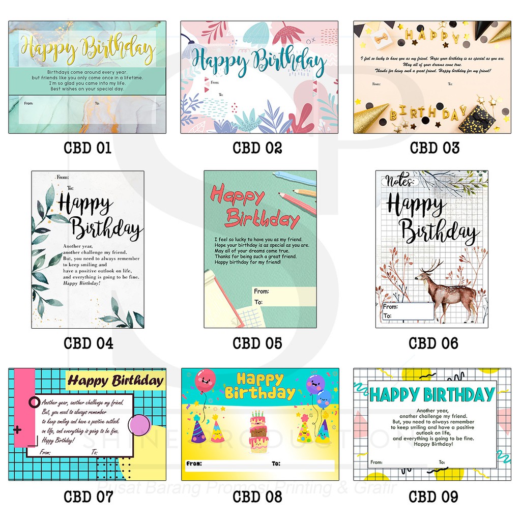 Kartu Ucapan Ulang Tahun Birthday Card