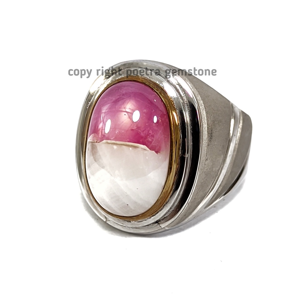 Natural Batu Permata Star Ruby Burma Merah Putih SRB02