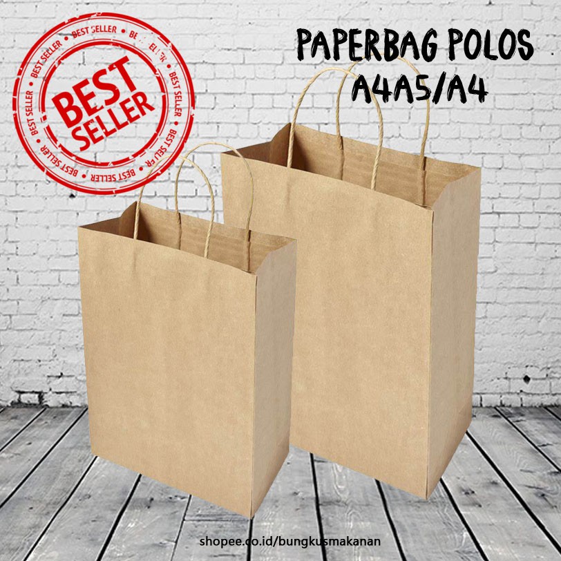 Jual Paper Bag Cokelat Polos Kertas Paperbag Besar Murah Samson A A