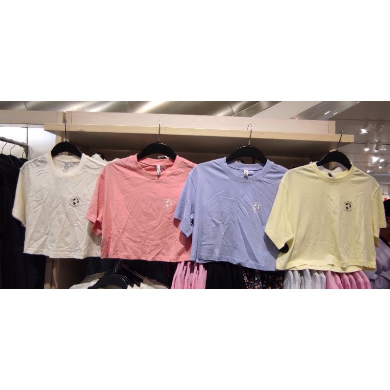 Oversize Crop top kaos love your earth H&M Original Store