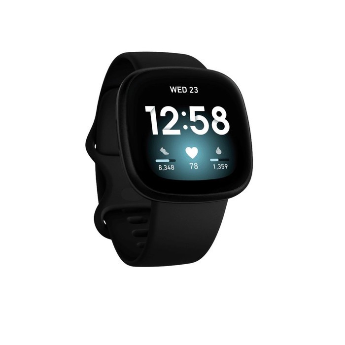 FITBIT VERSA 3 - Health &amp; Fitness Smartwatch - Black/Black Aluminum | Midnight/Soft Gold | Pink Clay