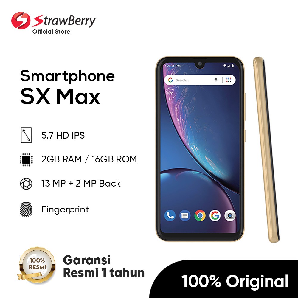 HP Straw   berry Android SX MAX HP RAM 2 GB GRATIS Soft Case