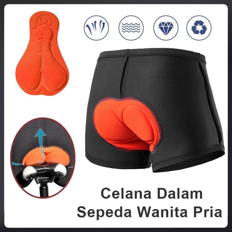 #TERMURAH!!! Celana Dalam Sepeda Wanita Pria/Unisex Celana Padding Gel/Celana Sepeda Busa Wanita Pria Celana Gowes