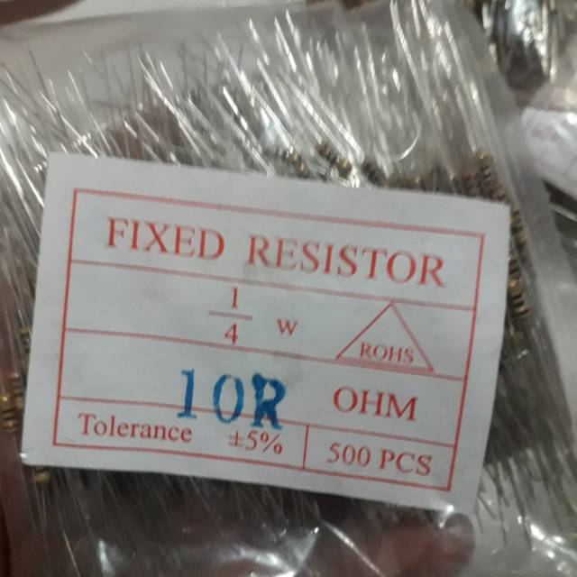 100pcs resistor 10 ohm 5%  1/4 watt