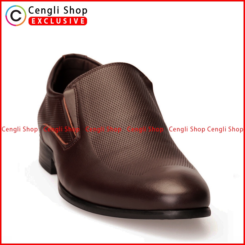 SEPATU PANTOFEL EVERBEST PRIA ORIGINAL FORMAL KULIT ASLI COKLAT EM10