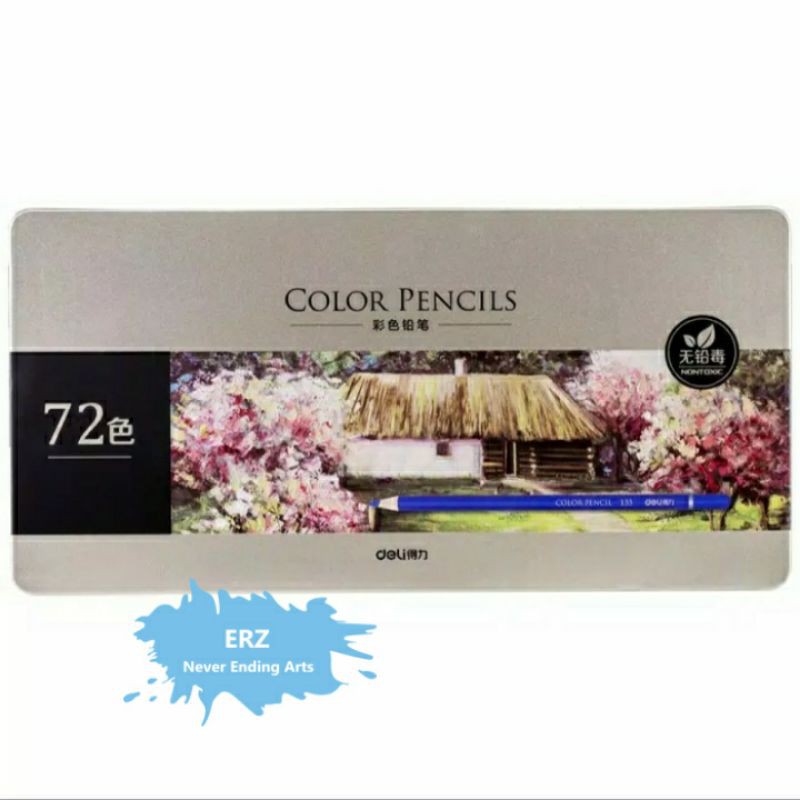 

Deli Color Pencils 24/36/48/72 Warna - Oil-based Colored Pencil - Pensil Warna [ERZ]
