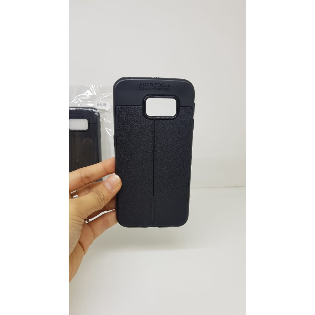 Auto Focus Samsung S6 EDGE G925F 5.1 inch Leather Soft Case G925F 5.1 AUTOFOCUS Motif Kulit Jeruk