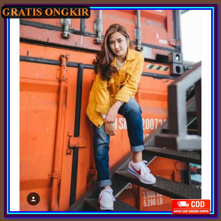 Jaket Jeans s Wanita Levis Kekinian Cewek Terbaru 2021  Nh798 Jaket Jeans Kuning Lemon