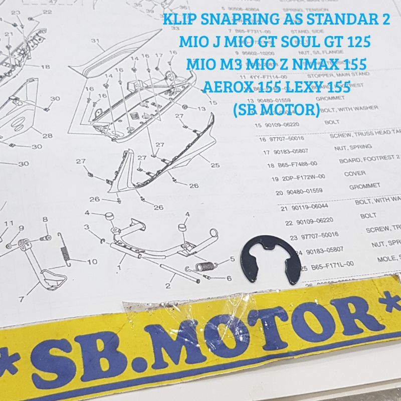 KLIP SNAPRING AS STANDAR 2 N MAX 155 AEROX 155 LEXI 125 MIO M3 MIO J MIO GT SOUL GT XEON LAMA RC MIO