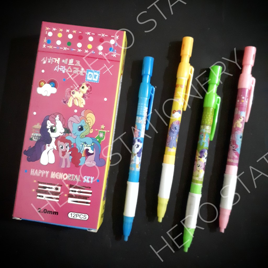 

Pensil mekanik mechanical pencil little pony 2 mm . 12 unit