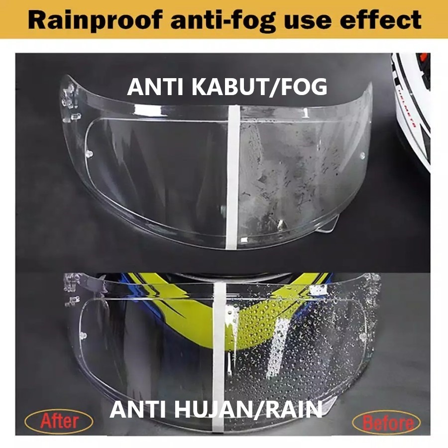 Stiker Anti Fog Rain Helm Motor Hujan Kabut 635