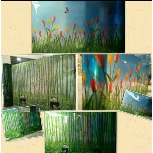 Jual Fiber pagar motif bambu atau fiber penutup pagar motif bambu Murah