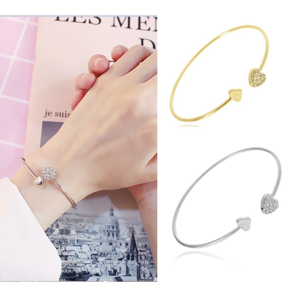 Gelang Wanita MIX Bangle Bracelet Korea Fashion Titanium Alloy Perhiasan Gaya Gadis Korean Diamond