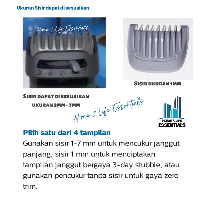 Philips BT1233 Beard Trimmer Alat Cukur Rambut / Alat Cukur Kumis Jenggot Philips