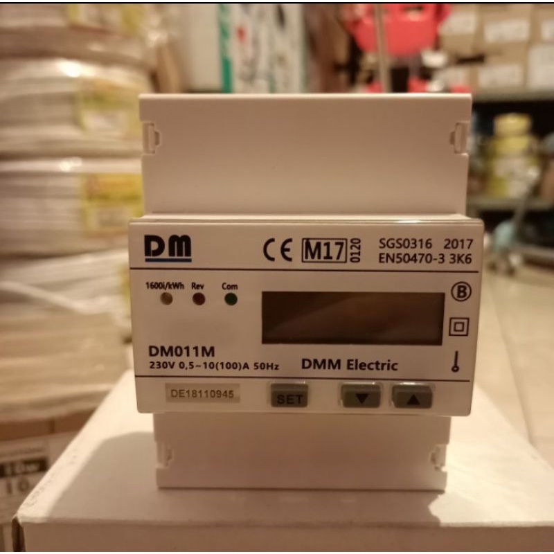 kwh meter 1 phase merk DM dm011m 10/100 amper original