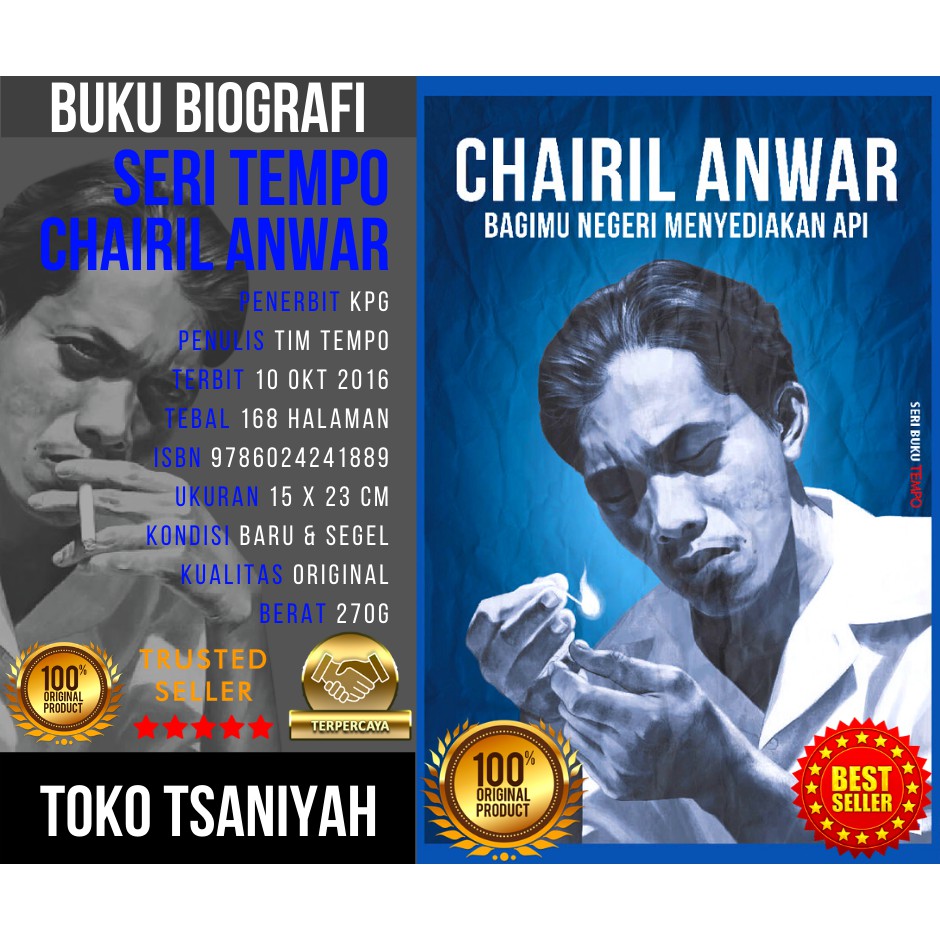 Buku Biografi Tokoh Seri Tempo Chairil Anwar Bagimu Negeri Menyediakan Api Buku Sastra Sosial Budaya