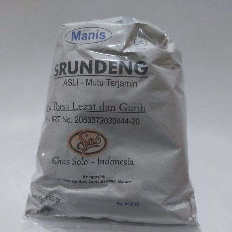 [250 Gr] SRUNDENG SAE ASLI SOLO