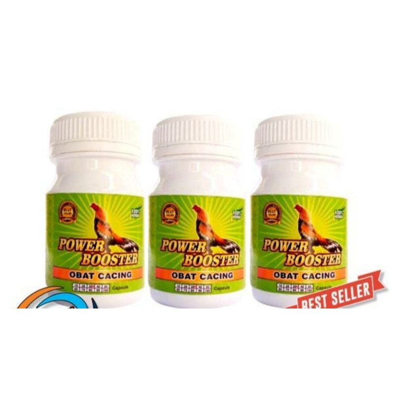 obat cacing ayam burung 30 capsul power booster herbal cacing