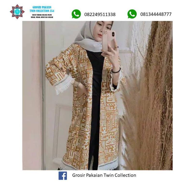 CARDIGAN TWIN ETNIK MOTIF ABSTRAK