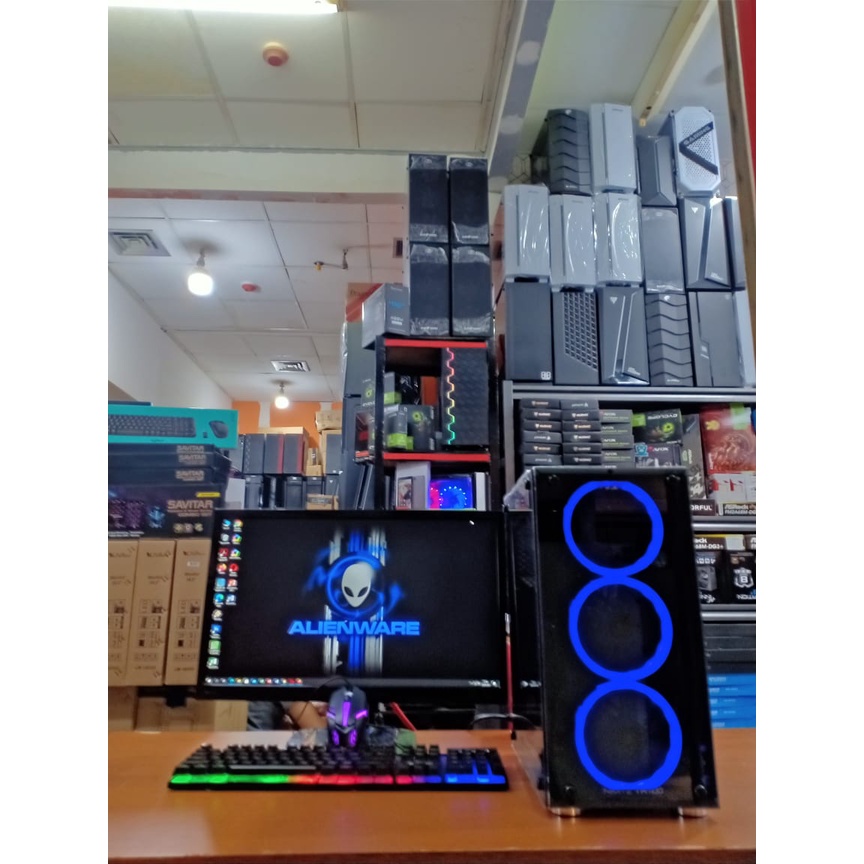 PC RAKITAN GAMING CORE I7 HDD 1 TB VGA 4 B LED 24 INCH SIAP PAKAI