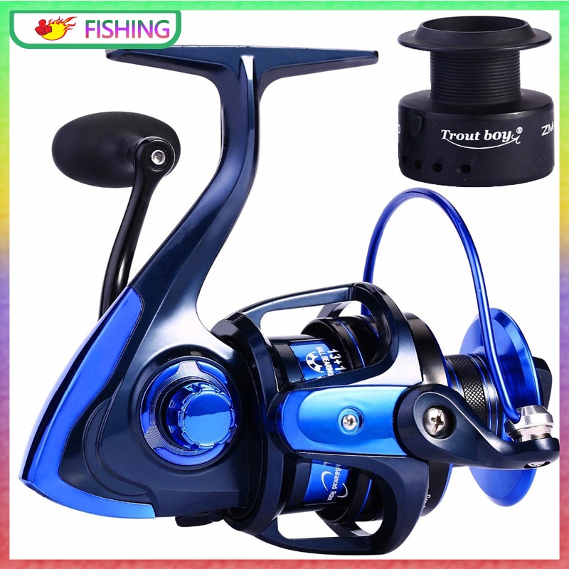 Reel Pancing Gulungan Pancing Speed 13+1BB 4.7:1 GR With Spare Coil Sea Fishing Reel Saltwater Freshwater Spinning Reel Max Drag 15kg Fishing Wheel