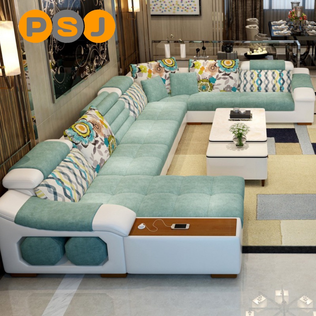 Furniture Sofa Leter U Sofa Jumbo Kursi Ruang Tamu Modern