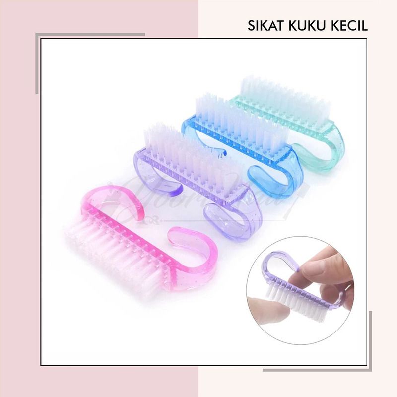 Sikat kuku mini nail brush manicure pedicure pembersih debu kuku kikir nails buffer