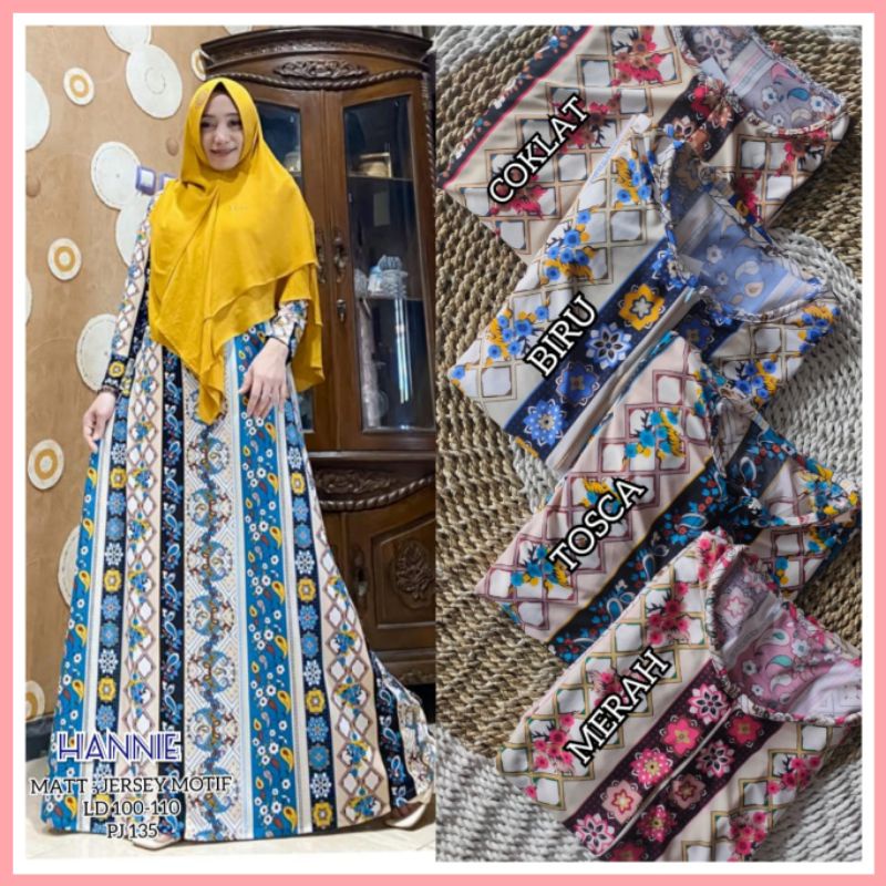 [Fashion Muslim] Gamis JERSEY MOTIF busui | terbaru | terlaris,